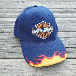 Harley-Davidson Hat Navy Blue w Flames Festival